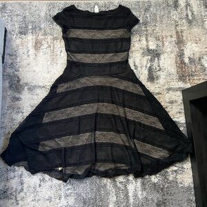 Signature by Sangria Black Fit and Flare Mini Dress